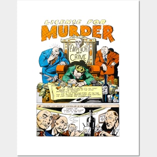 License for Murder Emperor Crime Retro Vintage Comic Book Posters and Art